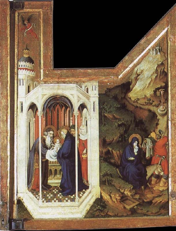 BROEDERLAM, Melchior Annunciation and Visitation Sweden oil painting art